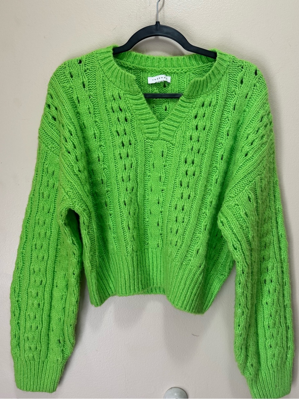 Top Shop Textures Cable Knit Sweater
